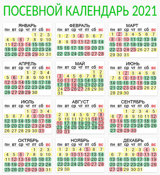 Лунный посевной календарь на лето
